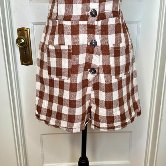 Reformation Gingham Romper - Size 8 - Picture 4 of 10